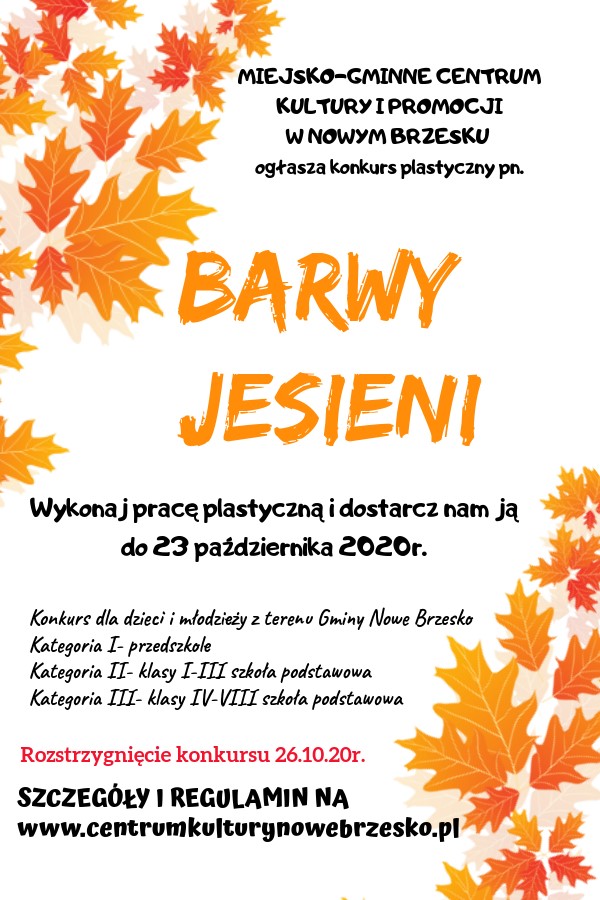 Konkurs plastyczny Miejsko-Gminnego Centrum Kultury i Promocji w Nowym Brzesku