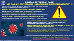 Policja ostrzega i radzi. Nie daj się oszukać na „informacje o koronawirusie”