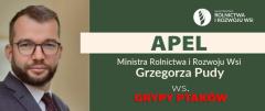 Apel Ministra Rolnictwa i Rozwoju Wsi
