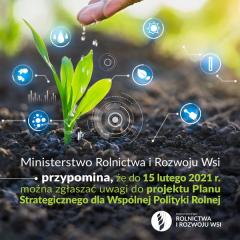 Pierwszy etap konsultacji społecznych do Projektu Planu Strategicznego dla Wspólnej Polityki Rolnej