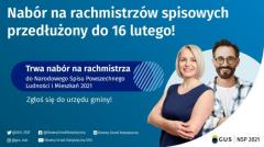 Przedłużenie terminu naboru kandydatów na rachmistrzów spisowych